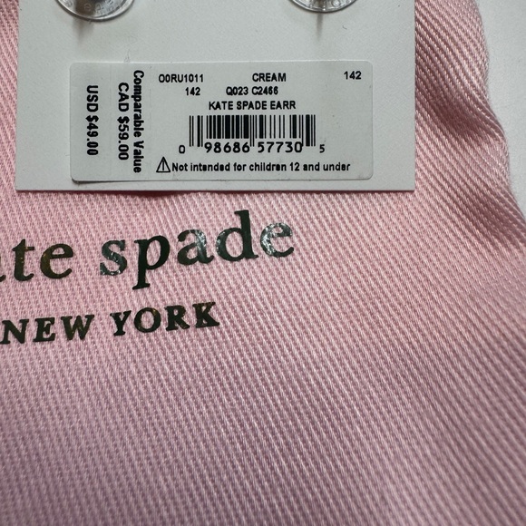 RESERVED Kate Spade Gold and Pearl Earrings - Picture 3 of 4